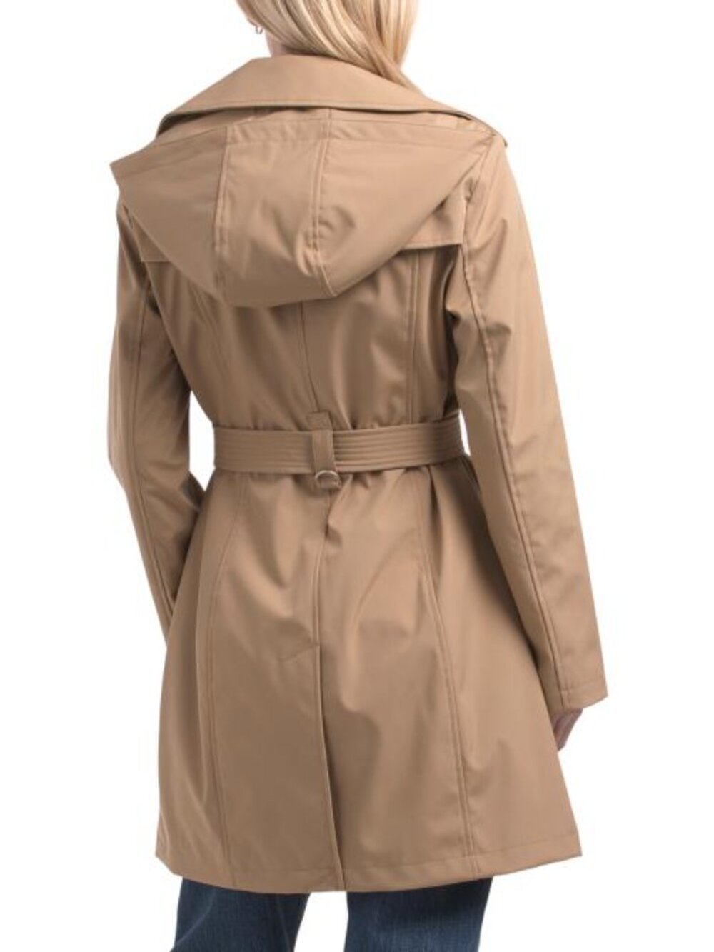 CALVIN KLEIN Belted Mid Length Trench Coat - Picture 2 of 4